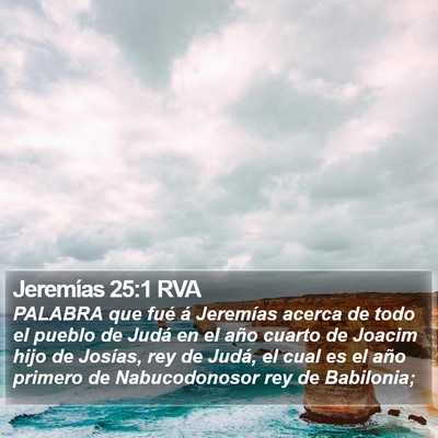 Jeremías 25:1 RVA Bible Verse Image