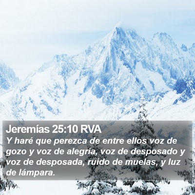 Jeremías 25:10 RVA Bible Verse Image