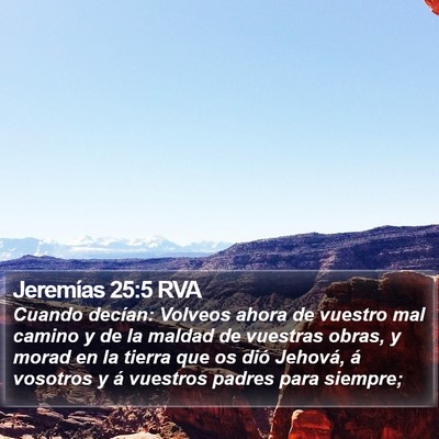 Jeremías 25:5 RVA Bible Verse Image