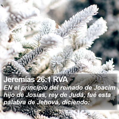 Jeremías 26:1 RVA Bible Verse Image