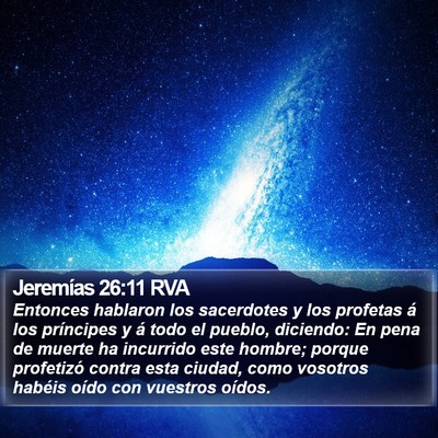 Jeremías 26:11 RVA Bible Verse Image