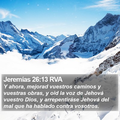 Jeremías 26:13 RVA Bible Verse Image