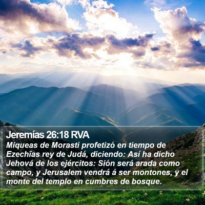 Jeremías 26:18 RVA Bible Verse Image