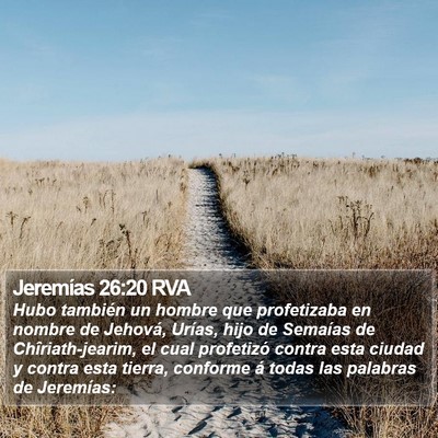 Jeremías 26:20 RVA Bible Verse Image