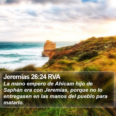 Jeremías 26:24 RVA Bible Verse Image