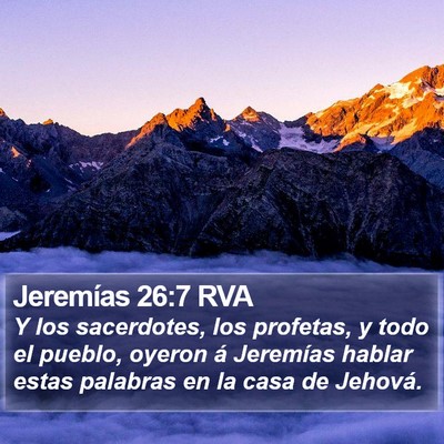 Jeremías 26:7 RVA Bible Verse Image