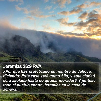 Jeremías 26:9 RVA Bible Verse Image