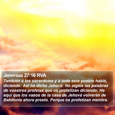 Jeremías 27:16 RVA Bible Verse Image