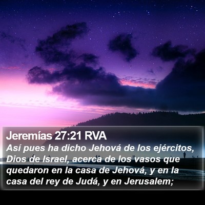 Jeremías 27:21 RVA Bible Verse Image