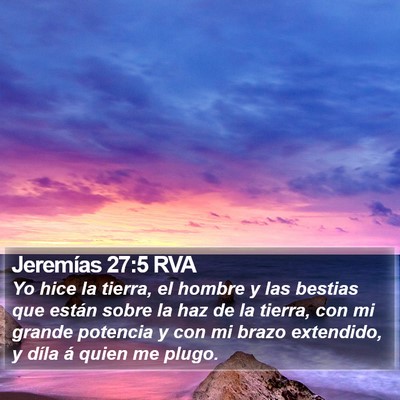 Jeremías 27:5 RVA Bible Verse Image