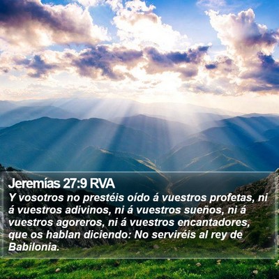 Jeremías 27:9 RVA Bible Verse Image