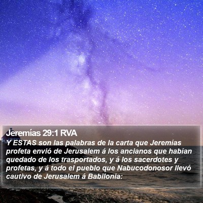 Jeremías 29:1 RVA Bible Verse Image