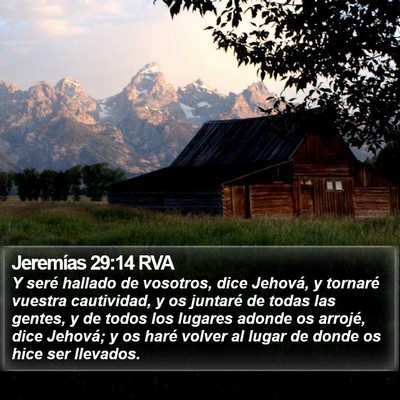 Jeremías 29:14 RVA Bible Verse Image