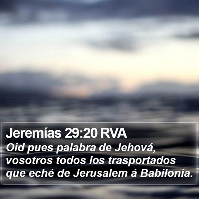 Jeremías 29:20 RVA Bible Verse Image