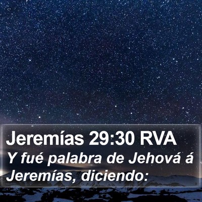 Jeremías 29:30 RVA Bible Verse Image