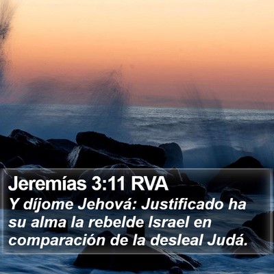 Jeremías 3:11 RVA Bible Verse Image