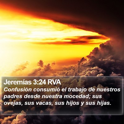 Jeremías 3:24 RVA Bible Verse Image