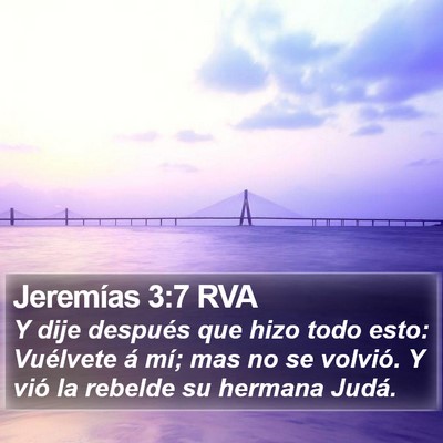 Jeremías 3:7 RVA Bible Verse Image