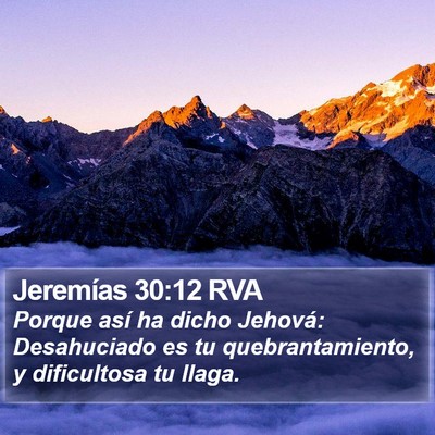 Jeremías 30:12 RVA Bible Verse Image