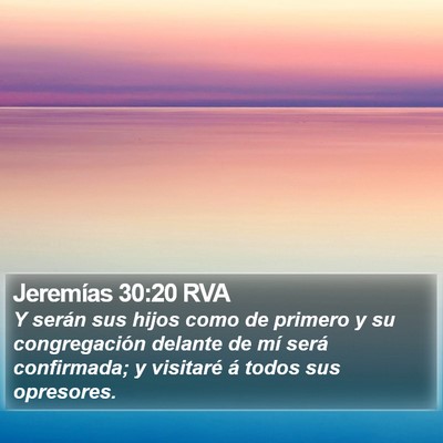 Jeremías 30:20 RVA Bible Verse Image