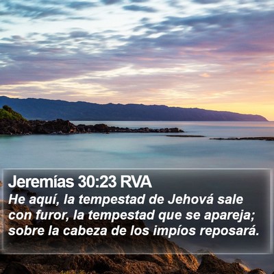 Jeremías 30:23 RVA Bible Verse Image
