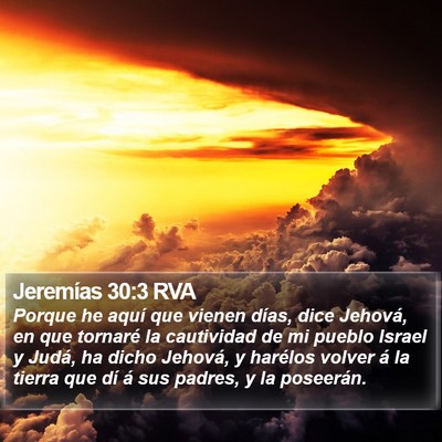 Jeremías 30:3 RVA Bible Verse Image