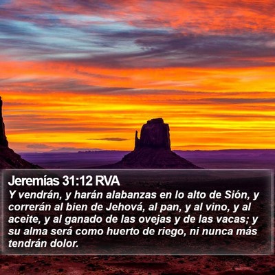 Jeremías 31:12 RVA Bible Verse Image