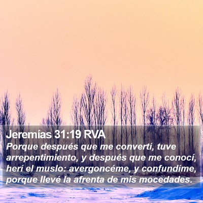 Jeremías 31:19 RVA Bible Verse Image