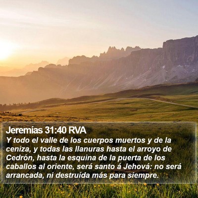 Jeremías 31:40 RVA Bible Verse Image