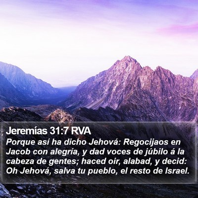 Jeremías 31:7 RVA Bible Verse Image