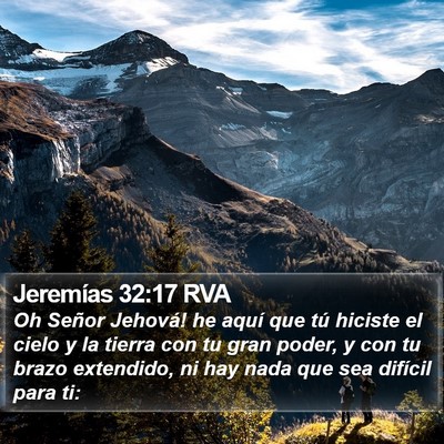 Jeremías 32:17 RVA Bible Verse Image