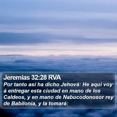 Jeremías 32:28 RVA Bible Verse Image