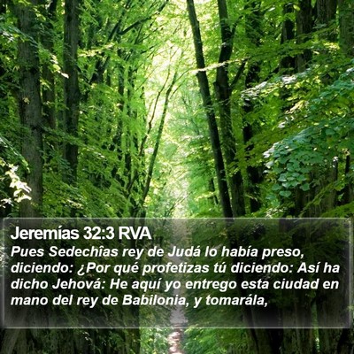 Jeremías 32:3 RVA Bible Verse Image