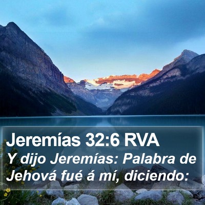 Jeremías 32:6 RVA Bible Verse Image