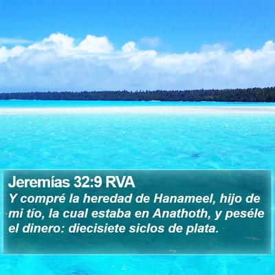 Jeremías 32:9 RVA Bible Verse Image