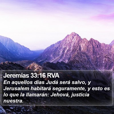 Jeremías 33:16 RVA Bible Verse Image