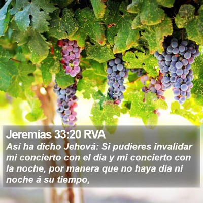 Jeremías 33:20 RVA Bible Verse Image