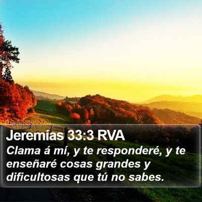 Jeremías 33:3 RVA Bible Verse Image