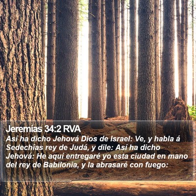 Jeremías 34:2 RVA Bible Verse Image