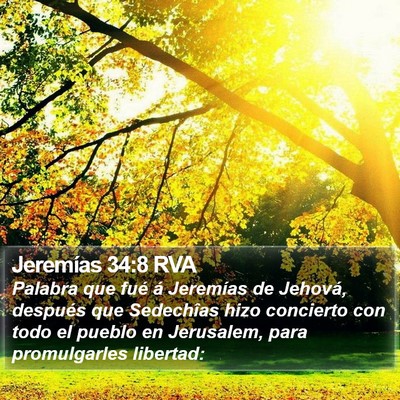 Jeremías 34:8 RVA Bible Verse Image
