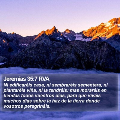 Jeremías 35:7 RVA Bible Verse Image