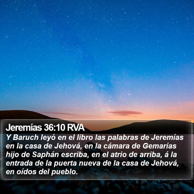 Jeremías 36:10 RVA Bible Verse Image