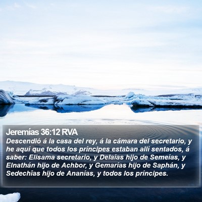 Jeremías 36:12 RVA Bible Verse Image