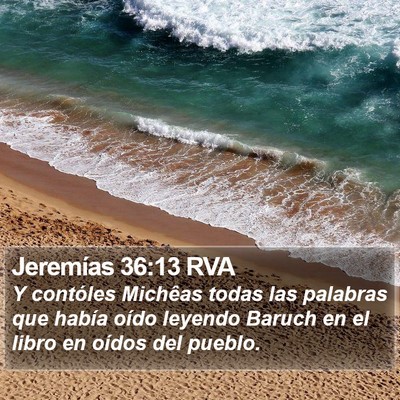 Jeremías 36:13 RVA Bible Verse Image