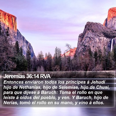 Jeremías 36:14 RVA Bible Verse Image