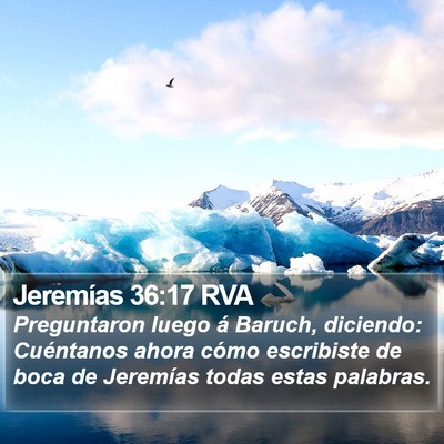 Jeremías 36:17 RVA Bible Verse Image