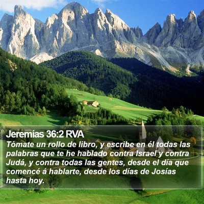 Jeremías 36:2 RVA Bible Verse Image