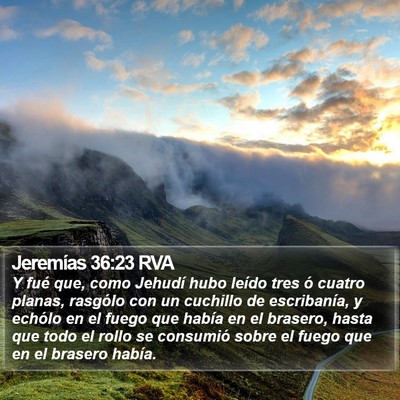 Jeremías 36:23 RVA Bible Verse Image