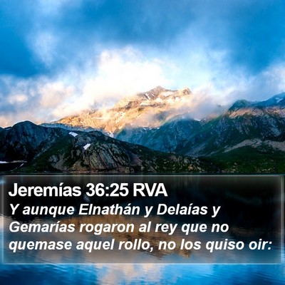 Jeremías 36:25 RVA Bible Verse Image