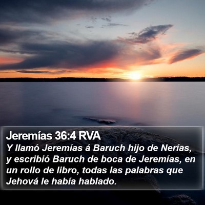 Jeremías 36:4 RVA Bible Verse Image